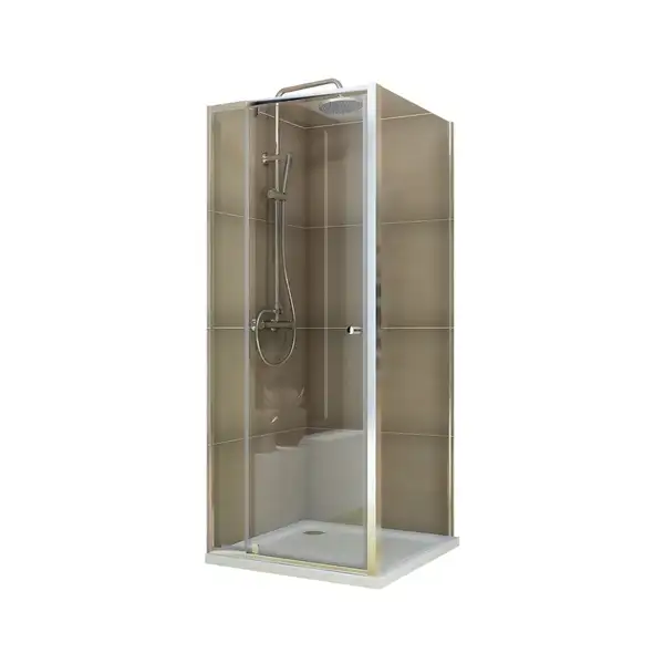 Koer SR SC05-90x90 Душевая кабина, прозрачное стекло, хром (KR5363)