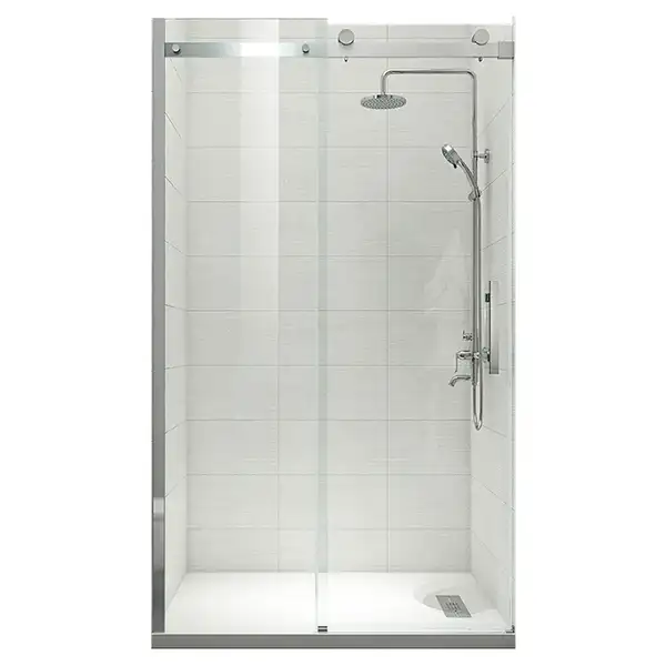 KOER SR SD01 Дверь в нишу, прозрачная, хром (KR5376)