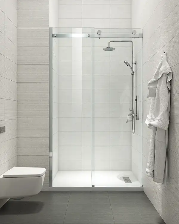 KOER SR SD01 Дверь в нишу, прозрачная, хром (KR5376)