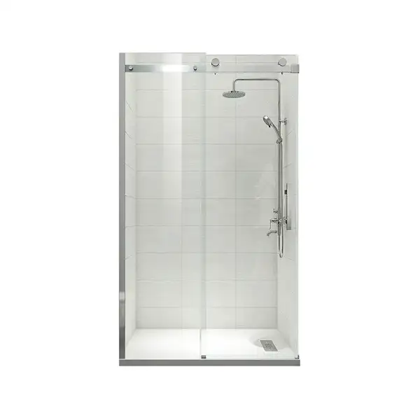 Koer SR SD01 Дверь в нишу, прозрачное стекло, хром (KR5380)