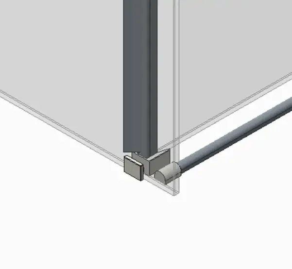 KOER SR SW01-90x200-TR-07 Стінка душової, графіт (KR5382)