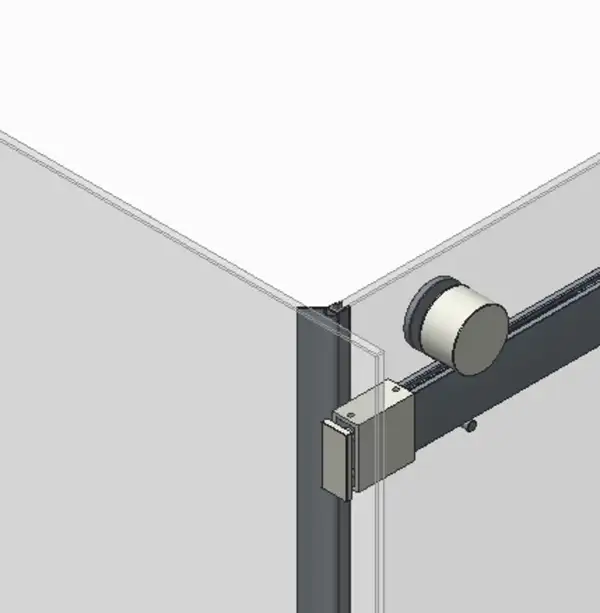 KOER SR SW01-90x200-TR-07 Стінка душової, графіт (KR5382)
