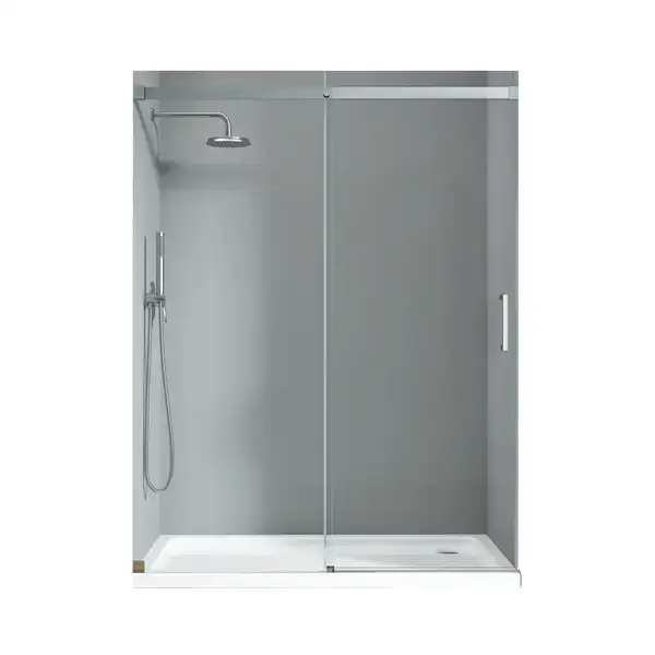 Koer SR SD02-140x200 Двері в нішу, прозоре скло, хром (KR5383)