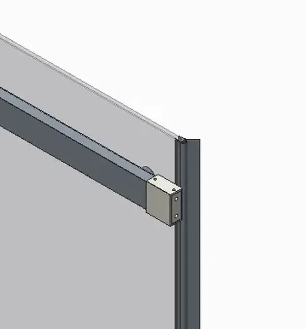Koer SR SD02-140x200 Двері в нішу, прозоре скло, хром (KR5383)