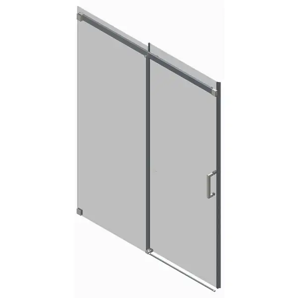 Koer SR SD02-140x200 Двері в нішу, прозоре скло, хром (KR5383)