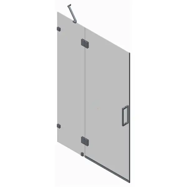 Koer SR SD04-120x200 Двері в нішу, прозоре, графіт (KR5388)