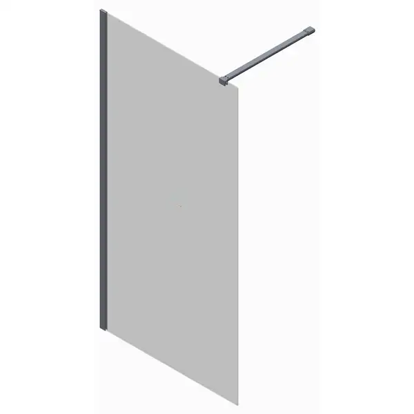 KOER SR SP01-90x200-TR-01 Душевая перегородка, хром (KR5392)