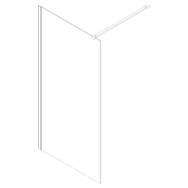 Душова перегородка Koer SR SP01-100x200-TR-01 Walk-In прозоре скло Easy Clean 8мм, хром (KR5393)
