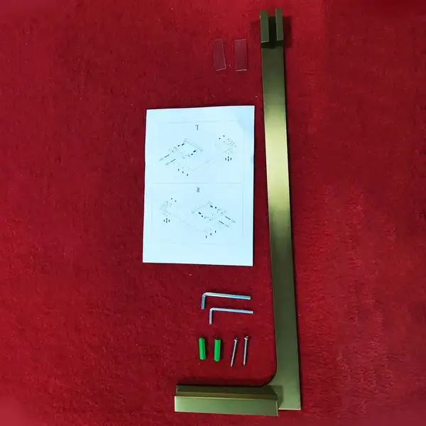 KOER SR SP02-100x200 Walk-In, прозоре скло, матове золото (KR5396)