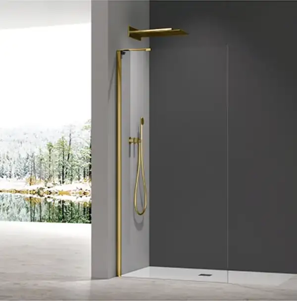 KOER SR SP02-100x200 Walk-In, прозоре скло, матове золото (KR5396)