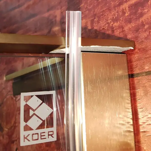 KOER SR SP02-100x200 Walk-In, прозоре скло, матове золото (KR5396)