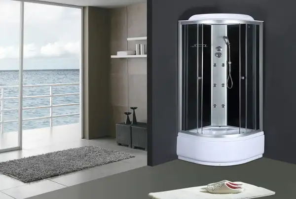 Бокс душовий з гідромасажем Mixxus STRONG SBH01-90x90x215-GR SATIN з високим піддоном (MI6889)