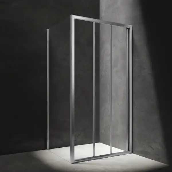 душова кабіна Omnires Bronx 100x90см безпечне скло, хром (BR1090CRTR)