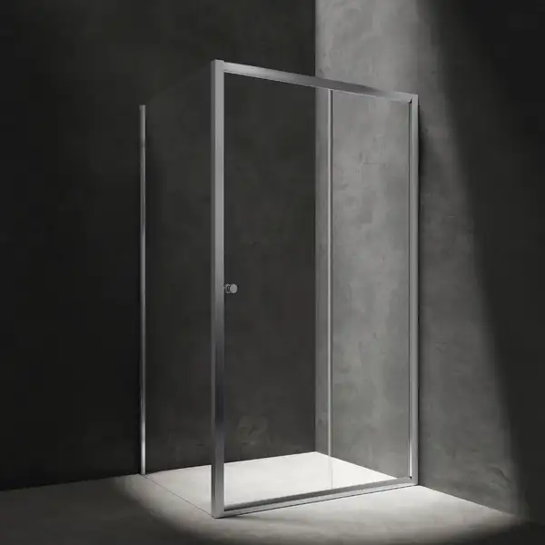 душова кабіна Omnires Bronx 120x90см безпечне скло, хром (BR1290CRTR)