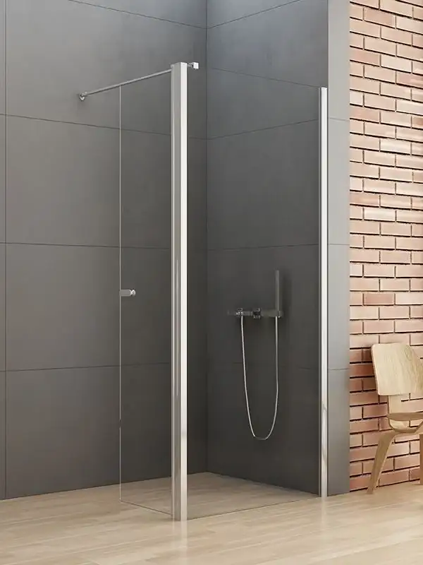 душовий куточок Omnires Marina Walk In 120x30см безпечне скло, хром (MA1230CRTR)