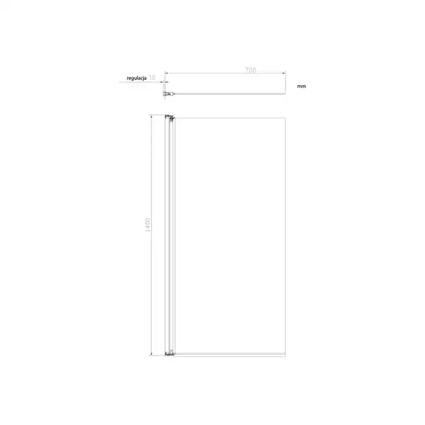 душові двері Omnires Kenton 70x140 см безпечне скло chrome/transp (MP75CRTR)
