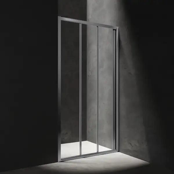 душові двері Omnires Bronx 110x185см безпечне скло, хром (S20A3110CRTR)