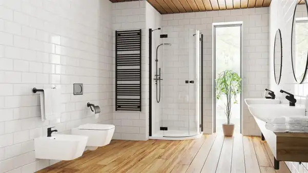 Душова кабіна напівкругла (половина) Essenza New Black PDD 80 ліва, RADAWAY (385002-54-01L)