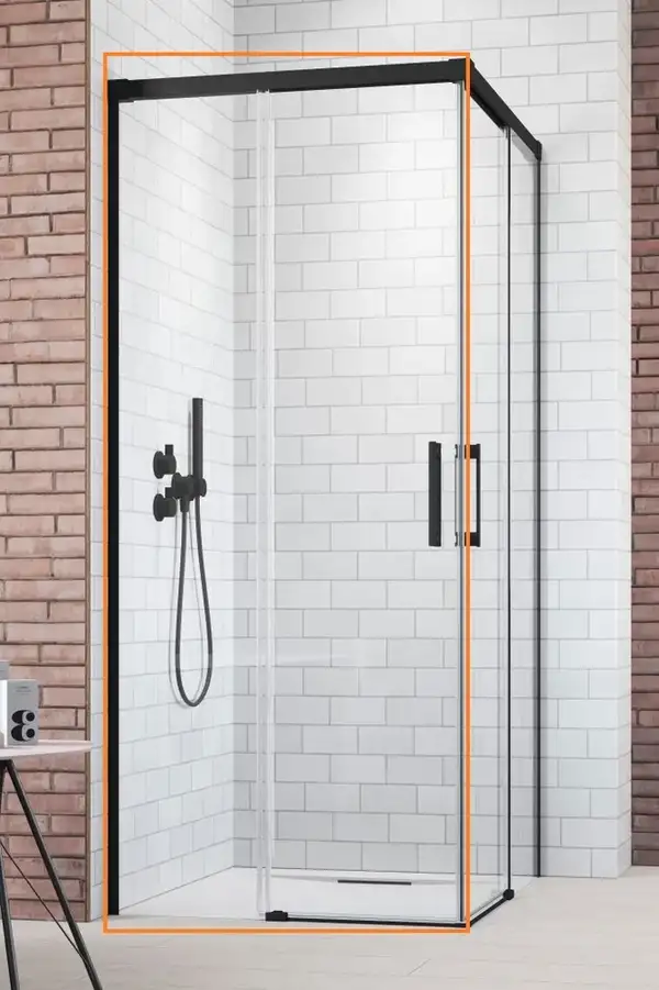 Radaway Idea Black KDD 90L Душевая кабина, черная/прозрачная (387060-54-01L)