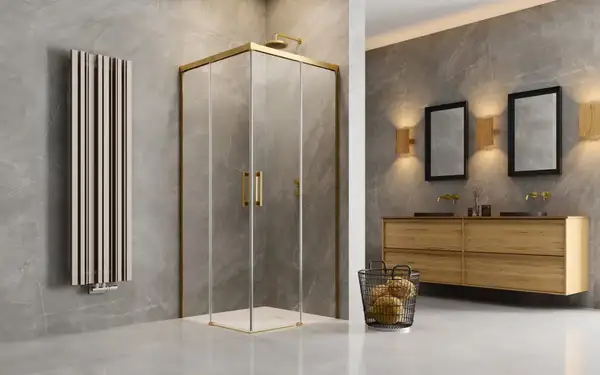 Radaway Idea Gold KDD 120 L Душевая кабина, золото (387064-09-01L)