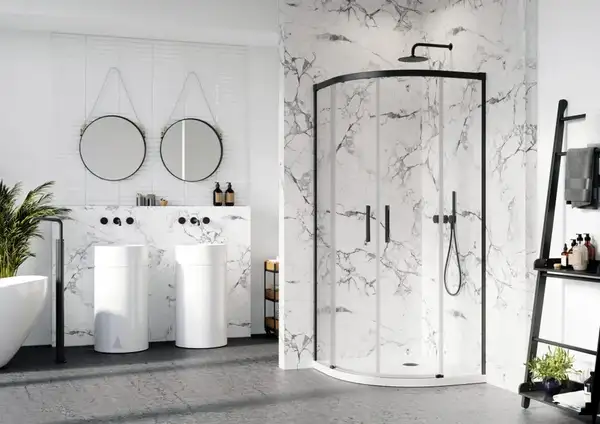 Комплект бокових стінок Idea Black PDD 90L×90R, RADAWAY (387140-54-01)