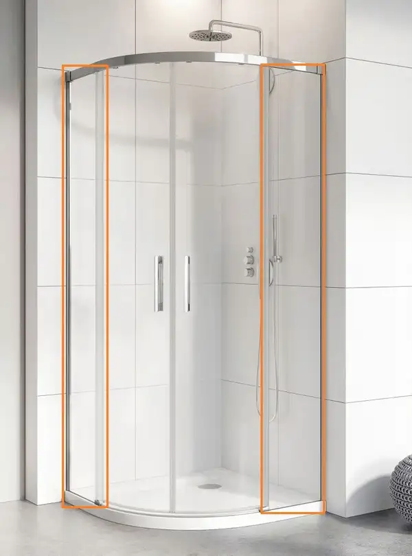 Radaway Idea PDD Комплект стенок, хром/прозрачное (387142-01-01)