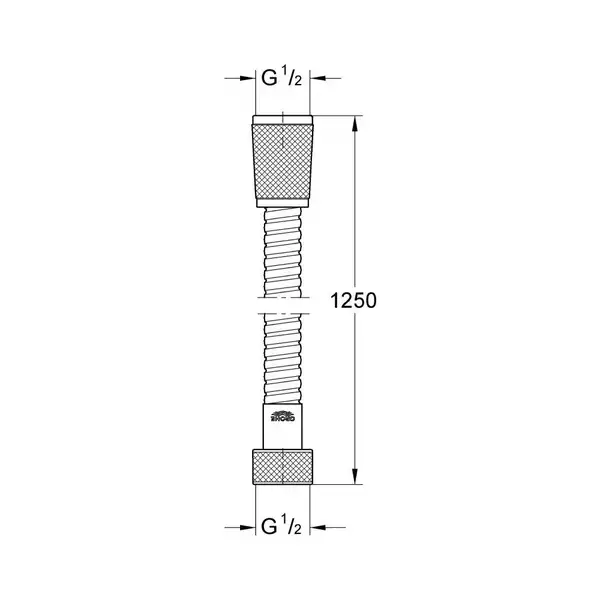 Шланг для душа Grohe RelexaFlex 125 см (цвет - хром) (28150000) фото 2 Aquada.com.ua
