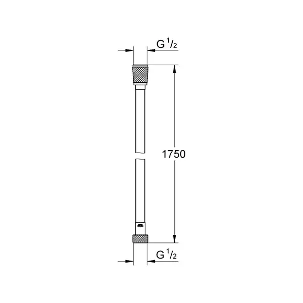 Душовий шланг Grohe Silverflex 1750 мм, чорний матовий (28388KF1)