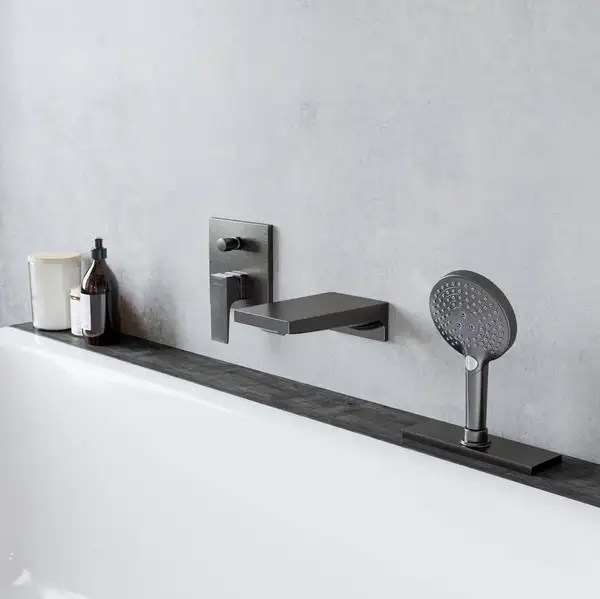 Шланг для лійки Hansgrohe SBox Square 1,45 м виразний в борт ванни, Brushed Black (28010340)