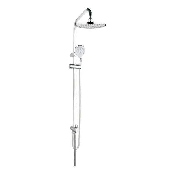 15780181 Mode Rain Душова система без змішувача, верх.душ 200х200, руч.лійка 1-реж., шланг 150 см, висота 115 см, хром Adell (15780181)