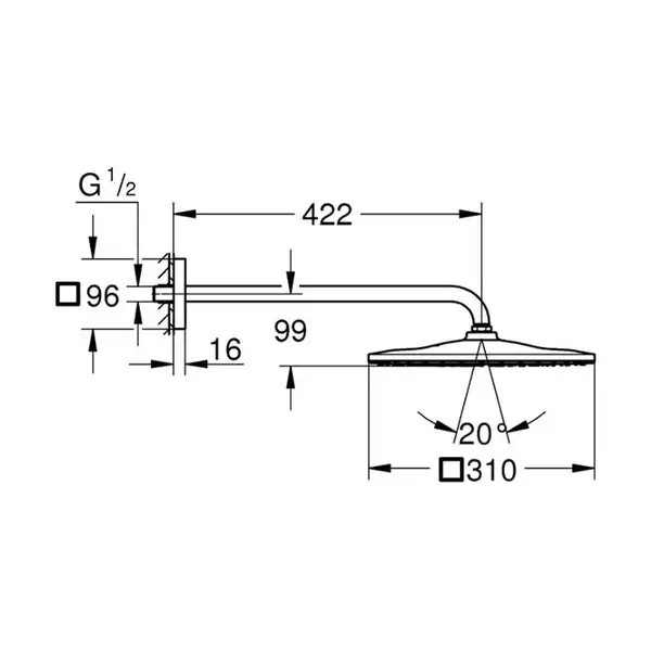 Душова система Grohtherm Cube (26405SC3), Grohe
