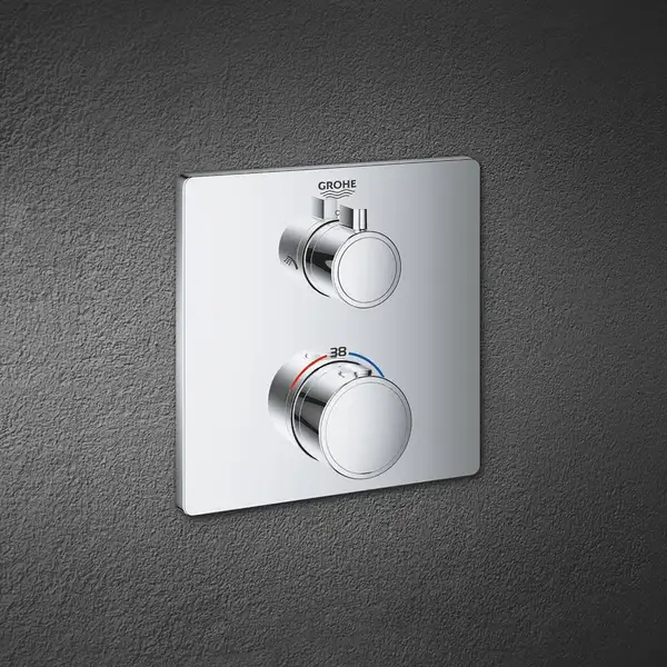 Душевая система скрытого монтажа с термостатом Grohe Grohtherm Cube c Tempesta Cube 250 (цвет - хром) (26415SC0)