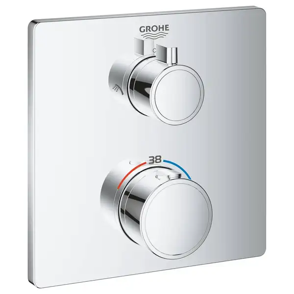 Душевая система скрытого монтажа с термостатом Grohe Grohtherm Cube c Tempesta Cube 250 (цвет - хром) (26415SC0)
