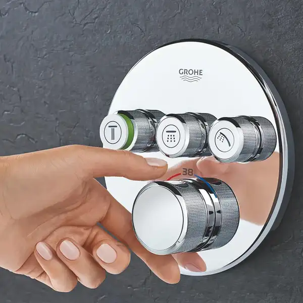 Душевая система скрытого монтажа с термостатом Grohe Grohtherm SmartControl c Tempesta 250 (цвет - хром) (26416SC2)