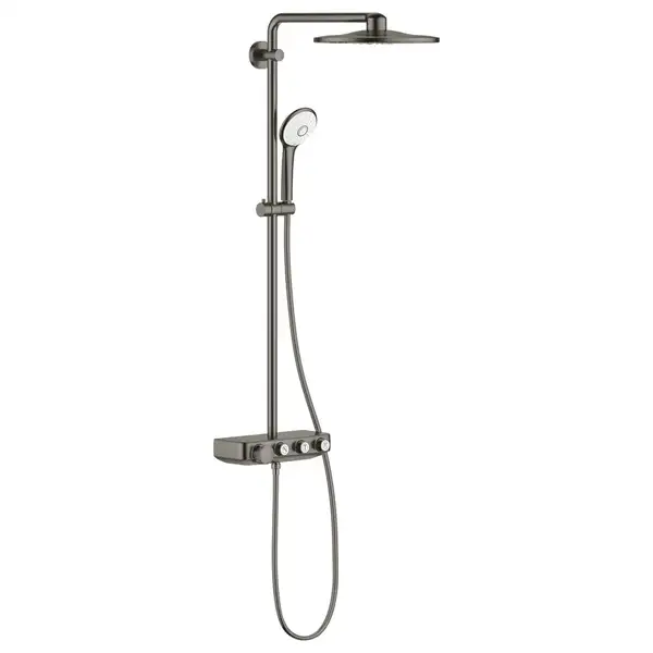 Душевая система с термостатом Grohe Euphoria Smart Control System 310 Duo (цвет - тёмный графит, матовый) (26507AL0) фото 1 Aquada.com.ua