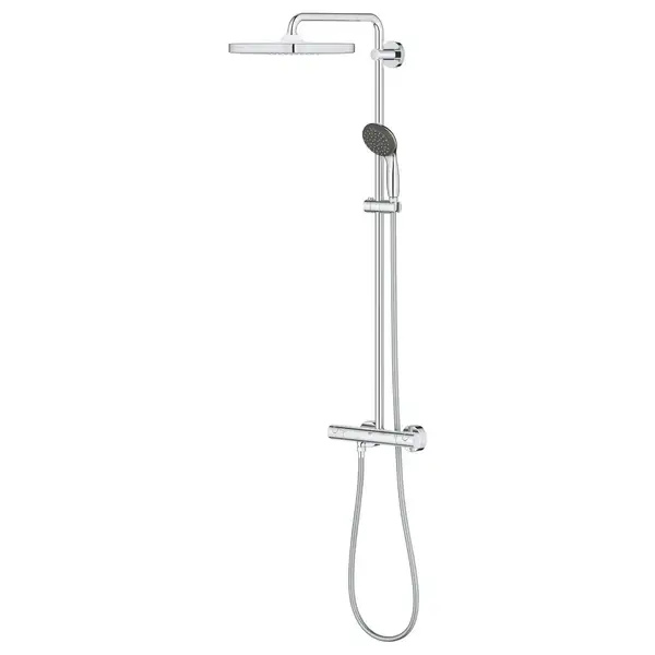 Душова система з термостатом, настінний монтаж Grohe QuickFix Vitalio Start System 250 Cube 26697000