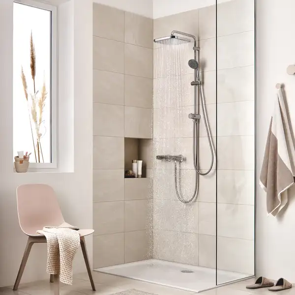 Душова система Flex для настінного монтажу Grohe Vitalio Start 250 Cube 26698000