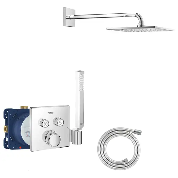 Душова система прихованого монтажу з термостатом Grohe Cube (колір - хром)  UA3450600A