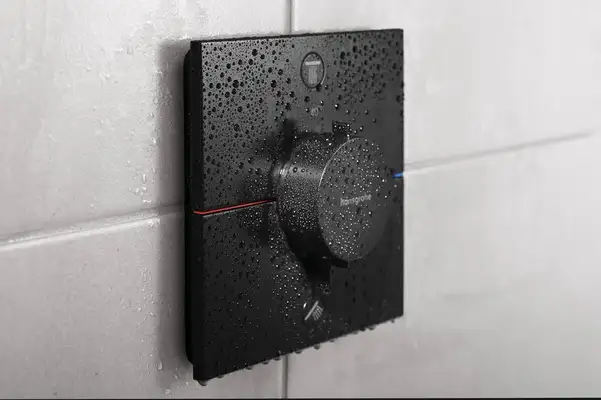 Душова система прихованого монтажу Hansgrohe Raindance E 300х300 мм з термостатом ShowerSelect Comfort E (колір - чорний матовий)  1557226238670