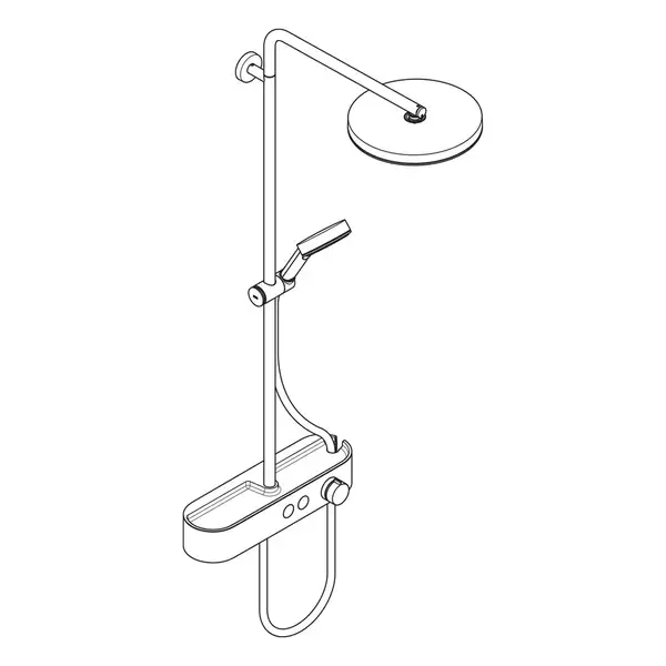 Hansgrohe Pulsify Showerpipe 260 1jet, белый матовый (24220700)