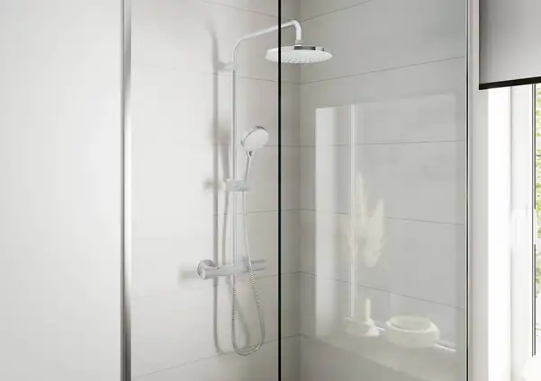 Душевая система с термостатом Hansgrohe Vernis Blend EcoSmart Green (цвет - хром) (26318000) фото 4 Aquada.com.ua