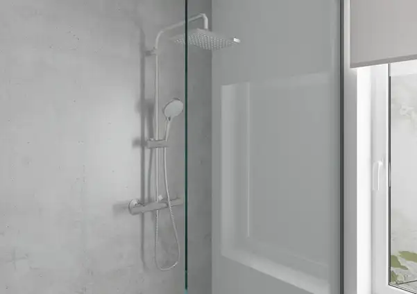 Душевая система с термостатом Hansgrohe Vernis Shape EcoSmart Green (цвет - хром) (26319000) фото 4 Aquada.com.ua