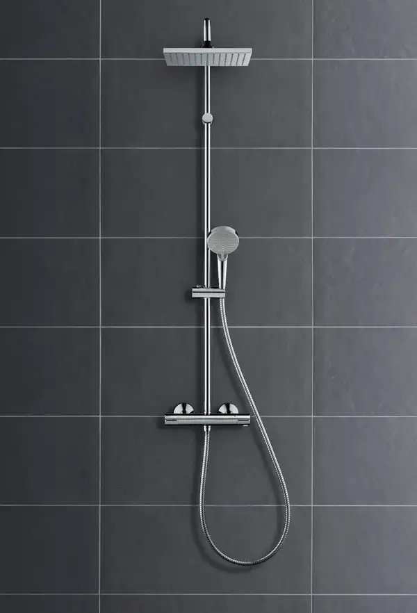 Душевая система с термостатом Hansgrohe Vernis Shape EcoSmart Green (цвет - хром) (26319000) фото 5 Aquada.com.ua