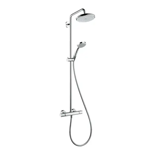 Душова система з термостатом Hansgrohe Croma Showerpipe 220 1jet EcoSmart 9 л/хв (колір - хром) 27188000