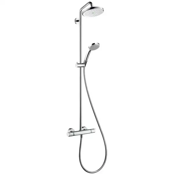 Душова система з термостатом Hansgrohe Croma Showerpipe 220 1jet EcoSmart 9 л/хв (колір - хром) 27188000