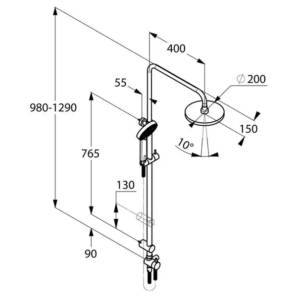 A-QAs Dual Shower System 6609105-00 верхній душ+ручний душ Kludi НІМЕЧЧИНА