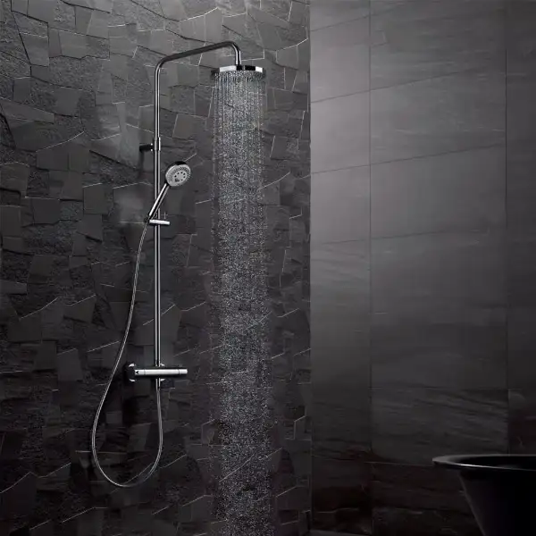 Logo Dual Shower System з термостатом 6809505-00 верхній душ+ручний душ, хром Kludi НІМЕЧЧИНА
