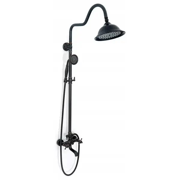 Душевой гарнитур REA RETRO OLD BLACK черный (REA-P2366)