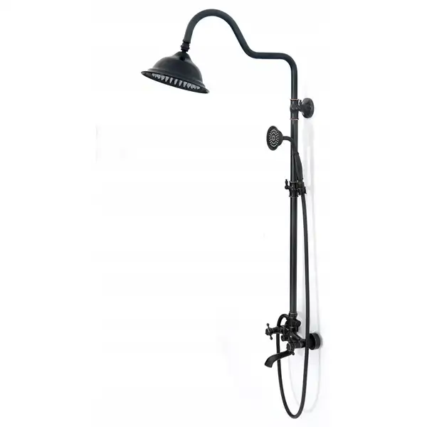 Душевой гарнитур REA RETRO OLD BLACK черный (REA-P2366)