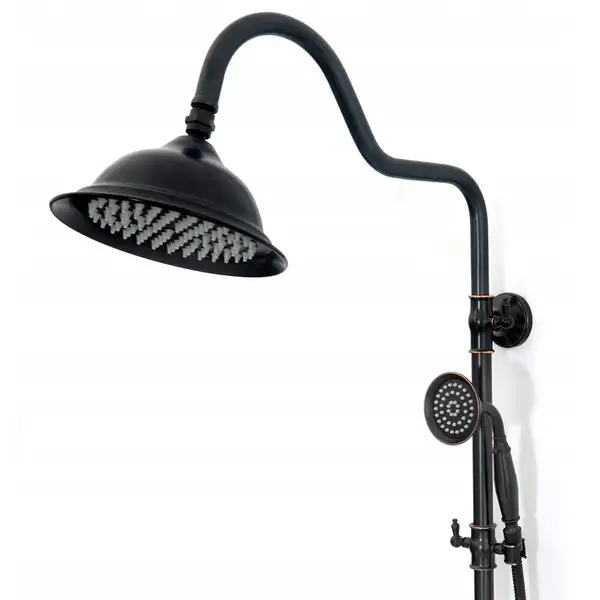 Душевой гарнитур REA RETRO OLD BLACK черный (REA-P2366)